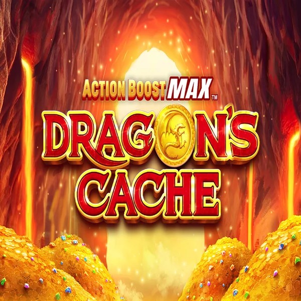 Action Boost Max Dragon's Cache slot icon by SpinPlay Games, available at Berriez Casino