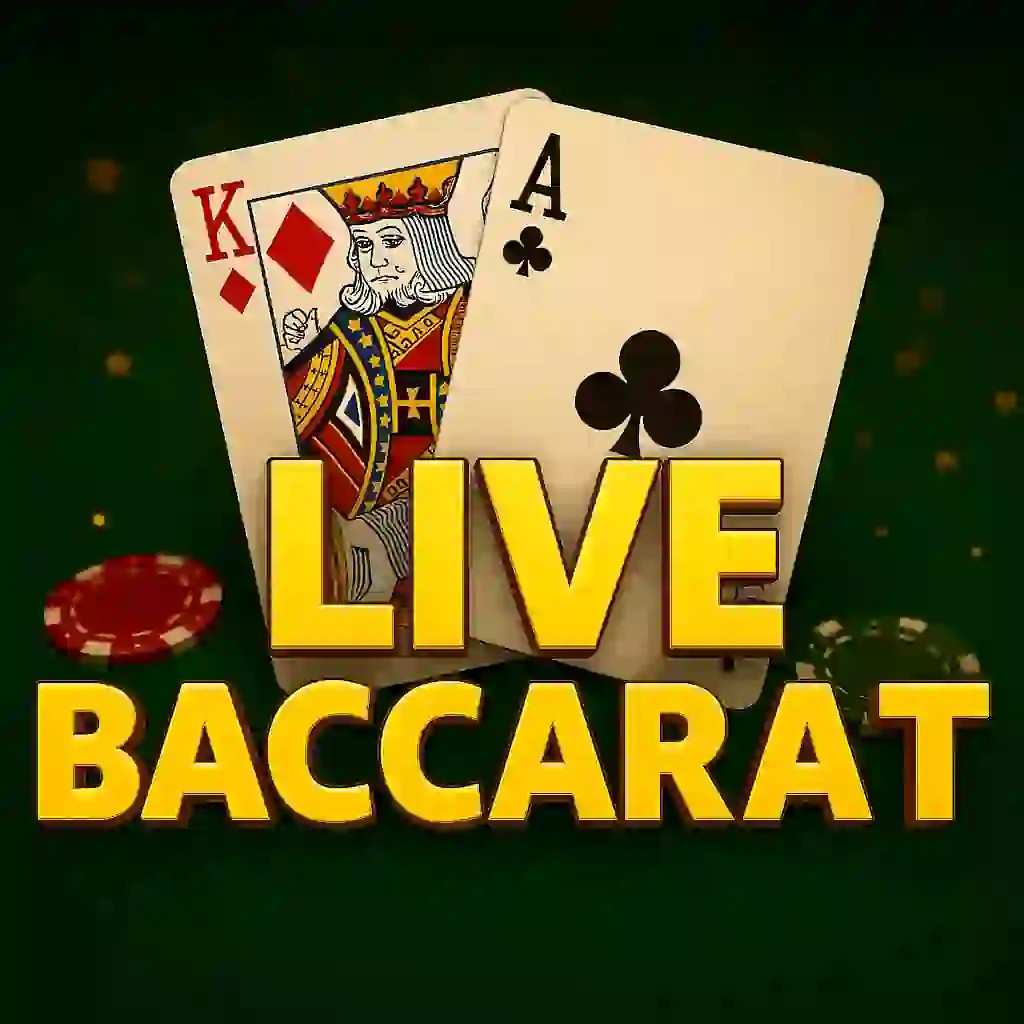 Live Baccarat slot icon by Evolution, available at Berriez Casino